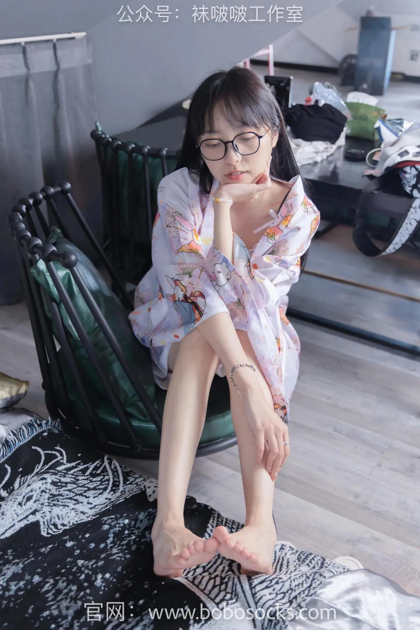 [BoBoSocks袜啵啵]NO.112 稚予-人字拖、肉丝 [140P]插图4